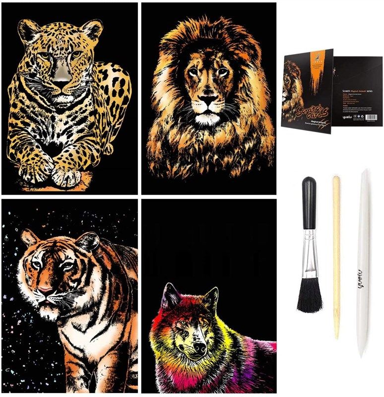 c pop scratch scratchboard 8 2x11 4 animals 로고