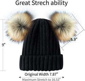 img 1 attached to Womens Double Knitted Raccoon Detachable Outdoor Recreation