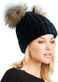 img 4 attached to Womens Double Knitted Raccoon Detachable Outdoor Recreation