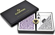 🃏 copag 1546 plastic playing cards, jumbo index poker size, purple/grey, double deck set - 100% design enhanced for seo логотип