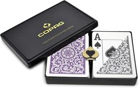 img 3 attached to 🃏 Copag 1546 Plastic Playing Cards, Jumbo Index Poker Size, Purple/Grey, Double Deck Set - 100% Design Enhanced for SEO