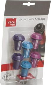 img 3 attached to Preserve Freshness with Vacu Vin Wine Saver Vacuum 🍾 Stoppers - Set of 6 in Blue, Pink & Purple