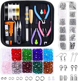 img 4 attached to ✨ Complete Jewelry Making Kit: Anezus Jewelry Making Supplies with Pliers, Findings, Wire, Beads - Ideal for Making, Wrapping, and Repairing Jewelry