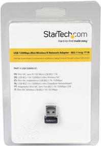 img 1 attached to 📶 High-Speed StarTech.com USB 150Mbps Mini Wireless N Network Adapter - Enhanced 802.11n/g Wi-Fi Adapter (USB150WN1X1)