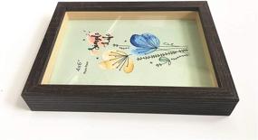 img 4 attached to 🖼️ 4x6-inch Shadow Box Frame Display Case (Glass Front, Easy Photo Replacement) for Desktop and Wall Mounting - Showcase Collectibles, Plant Specimens, Kid's Souvenirs, and Photos (4x6", Dark Brown)