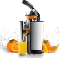 🍊 homeleader stainless steel electric citrus juicer - powerful motor, two cones for grapefruits, oranges, and lemons - black logo