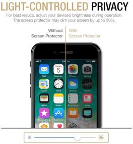 img 2 attached to Универсальная защитная плёнка uShield для экрана iPhone 8/7 - 3 штуки (с установочной рамкой) | Против шпионское закаленное стекло | Совместим с большинством чехлов