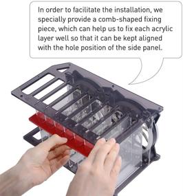 img 4 attached to 🔨 GeeekPi Raspberry Pi Cluster Case, Stackable Raspberry Pi Rack with 120mm RGB LED 5V Cooling Fan for Raspberry Pi 4B/3B+/3B/2B/B+ and Jetson Nano (8-Layers)