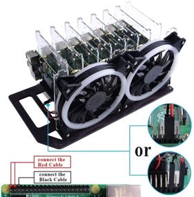 img 2 attached to 🔨 GeeekPi Raspberry Pi Cluster Case, Stackable Raspberry Pi Rack with 120mm RGB LED 5V Cooling Fan for Raspberry Pi 4B/3B+/3B/2B/B+ and Jetson Nano (8-Layers)