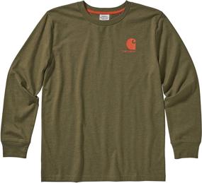 img 2 attached to Carhartt Graphic T Shirt Running Charcoal Boys' Clothing