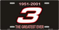 🏎️ dale earnhardt #3 greatest ever novelty metal license plate - lp-019: wholesale prices logo