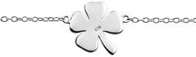 img 1 attached to Clover Sterling Silver Shamrock Anklet