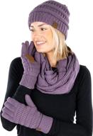 beanie glove scarf bundle violet logo