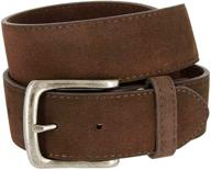 👖 stylish suede leather belt: the perfect men's accessory for casual jeans logo