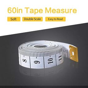 img 3 attached to Zazolyne Soft Tape Measures 60 inches 3 Pack - Flexible Body Sewing Tape Measuring Tailor Ruler for Home Crafts - Double Scale