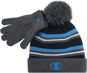 img 3 attached to 🧣 Cozy and Stylish: Champion Kids' Glove & Beanie Set for Winter Fun!
