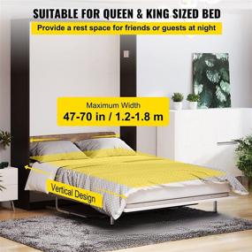 img 1 attached to 🛏️ High-Quality White Murphy Bed DIY Kit: Happybuy's Heavy-Duty Wall Springs Mechanism for King/Queen Beds (Vertical Mounting Support Hardware)