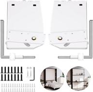 🛏️ high-quality white murphy bed diy kit: happybuy's heavy-duty wall springs mechanism for king/queen beds (vertical mounting support hardware) logo