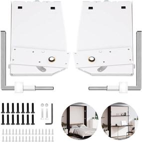 img 4 attached to 🛏️ High-Quality White Murphy Bed DIY Kit: Happybuy's Heavy-Duty Wall Springs Mechanism for King/Queen Beds (Vertical Mounting Support Hardware)