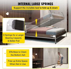 img 2 attached to 🛏️ High-Quality White Murphy Bed DIY Kit: Happybuy's Heavy-Duty Wall Springs Mechanism for King/Queen Beds (Vertical Mounting Support Hardware)