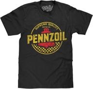 🚗 faded pennzoil motor oil logo shirt for men by tee luv: authentic vintage appeal logo