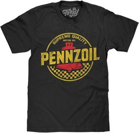 img 4 attached to 🚗 Faded Pennzoil Motor Oil Logo Shirt for Men by Tee Luv: Authentic Vintage Appeal
