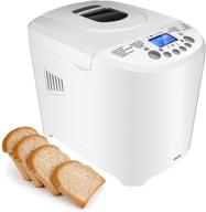 🍞 2 lb bread maker baking machine: digital oven bake bread machine with flour mixer, dough kneading paddle, and nonstick pan - automatic sourdough making, 18 settings, 3 loaf sizes - whole wheat, electric warmer breadmaker appliance with recipe kit for home bakery логотип