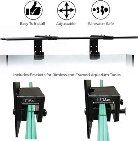 img 4 attached to 🐠 Enhanced Dual Adjustable Arm Mount Kit for CURRENT USA Aquarium Lights