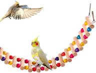 kama bridal bird ladder bridge: nature wood perch swing toys for various birds and small pets logo