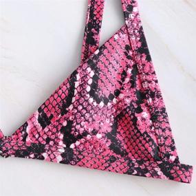 img 1 attached to ZAFUL Купальник из змеиной кожи Triangle Multi Red