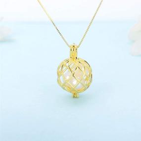 img 1 attached to 🔒 Twisted Ball Cage Pendants Crafting Charm for DIY Necklace Bracelet Jewelry Making - 24K Gold Plated