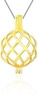 🔒 twisted ball cage pendants crafting charm for diy necklace bracelet jewelry making - 24k gold plated logo