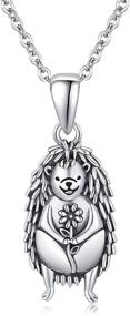 img 4 attached to 🦔 JustKidsToy Hedgehog Necklace: Sterling Pendant for Girls' Fashion Jewelry