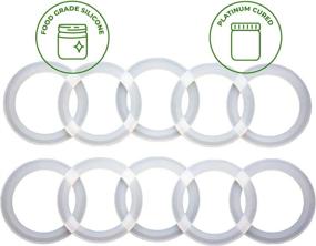 img 3 attached to 🔐 10-Pack Regular Mouth Leak Proof Mason Jar Lid Sealing Rings Gaskets - Platinum Silicone