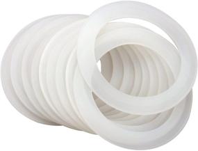 img 4 attached to 🔐 10-Pack Regular Mouth Leak Proof Mason Jar Lid Sealing Rings Gaskets - Platinum Silicone