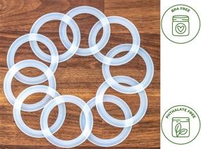 img 2 attached to 🔐 10-Pack Regular Mouth Leak Proof Mason Jar Lid Sealing Rings Gaskets - Platinum Silicone