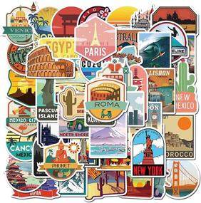 img 3 attached to 🌍 150Pcs Travel Map Stickers – World Famous Country Regions Logo Waterproof Vinyl Sticker Set for Skateboard Pad Car Snowboard Bicycle Luggage Decal – Ideal for Kids Girls/Teens