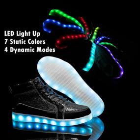 img 2 attached to 👟 IGxx Luminous Halloween Men's Sneakers with Rechargeable Lights