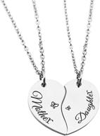 👩 seensea mother daughter pendant heart halves matching necklaces: best mom and daughter heart puzzle jewelry set of 2 logo