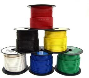 img 4 attached to 🔌 Set of 6 Rolls - 100FT Each, 14 Gauge Stranded Remote Wire, Primary Colors, 12V Single Conductor