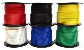 img 3 attached to 🔌 Set of 6 Rolls - 100FT Each, 14 Gauge Stranded Remote Wire, Primary Colors, 12V Single Conductor