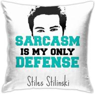 🐺 kiila teen wolf stiles stilinski throw pillow cases: stylish home decor for sofa, couch & cushions – 18x18 inch covers logo