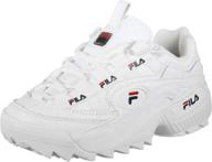 fila men's white trainers: d formation synthetic shoes and fashion sneakers logo