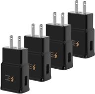 🔌 adaptive fast charging block [4-pack] usb wall charger adapter for samsung galaxy & lg g5 g6 g7 v20 v30, iphone - compatible with s10/s9/s8/s21/s20/s7/s6/note 20/10/9/8 ultra/plus logo