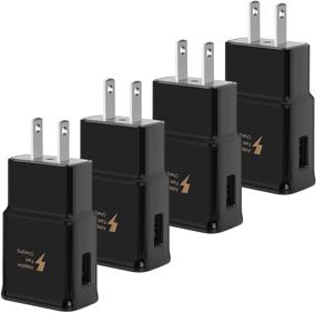 img 4 attached to 🔌 Adaptive Fast Charging Block [4-Pack] USB Wall Charger Adapter for Samsung Galaxy & LG G5 G6 G7 V20 V30, iPhone - Compatible with S10/S9/S8/S21/S20/S7/S6/Note 20/10/9/8 Ultra/Plus