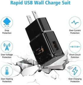 img 2 attached to 🔌 Adaptive Fast Charging Block [4-Pack] USB Wall Charger Adapter for Samsung Galaxy & LG G5 G6 G7 V20 V30, iPhone - Compatible with S10/S9/S8/S21/S20/S7/S6/Note 20/10/9/8 Ultra/Plus