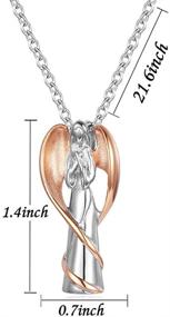 img 3 attached to ✝️ Gisunye Cremation Urn Necklace for Ashes - Angel Wing Keepsake Locket, Stainless Steel Cross Cremation Jewelry, Waterproof Memorial Pendant for SEO