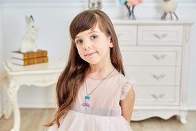 img 3 attached to Delicate Pendant Necklace for Little Girls - Perfect Children's Gift by VINJEWELRY