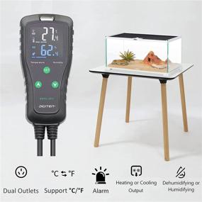 img 1 attached to DIGITEN DHTC-1011: Plug-in Thermostat & Humidistat for Temperature Control with Reptiles & Greenhouses - Heating, Cooling, Humidifier, and Dehumidifier