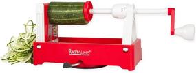 img 3 attached to 🥦 Kitalma Vegetable Spiralizer - 2 Blade Peelers & Slicers in One - Durable Foldable Pasta Maker - Space-Saving Kitchen Gadgets - Must-Have Household Essential for New Home